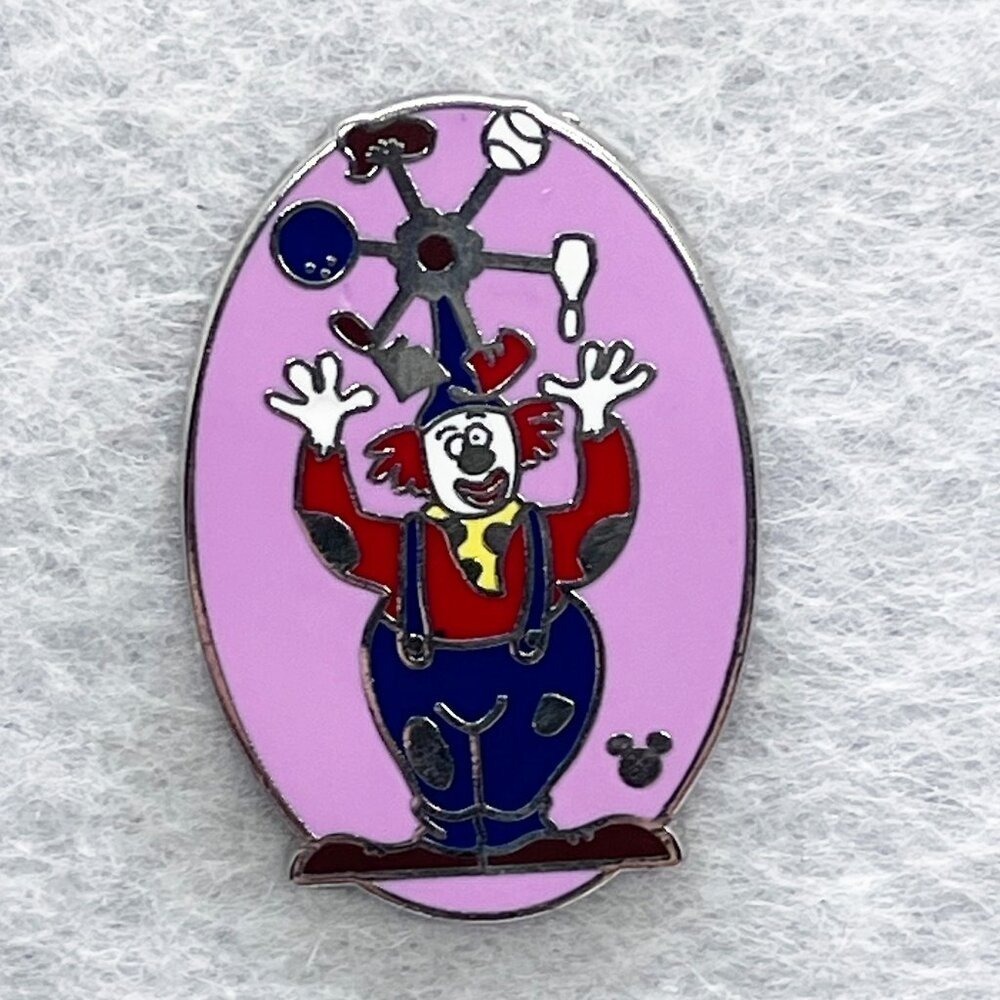 🔮 5/$25 Disney Mickey's‎ Toontown Pinwheels Clown Pin